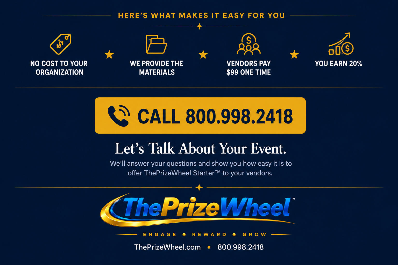 ThePrizeWheel CTA ThePrizeWheel CTA to call us at 8009982418