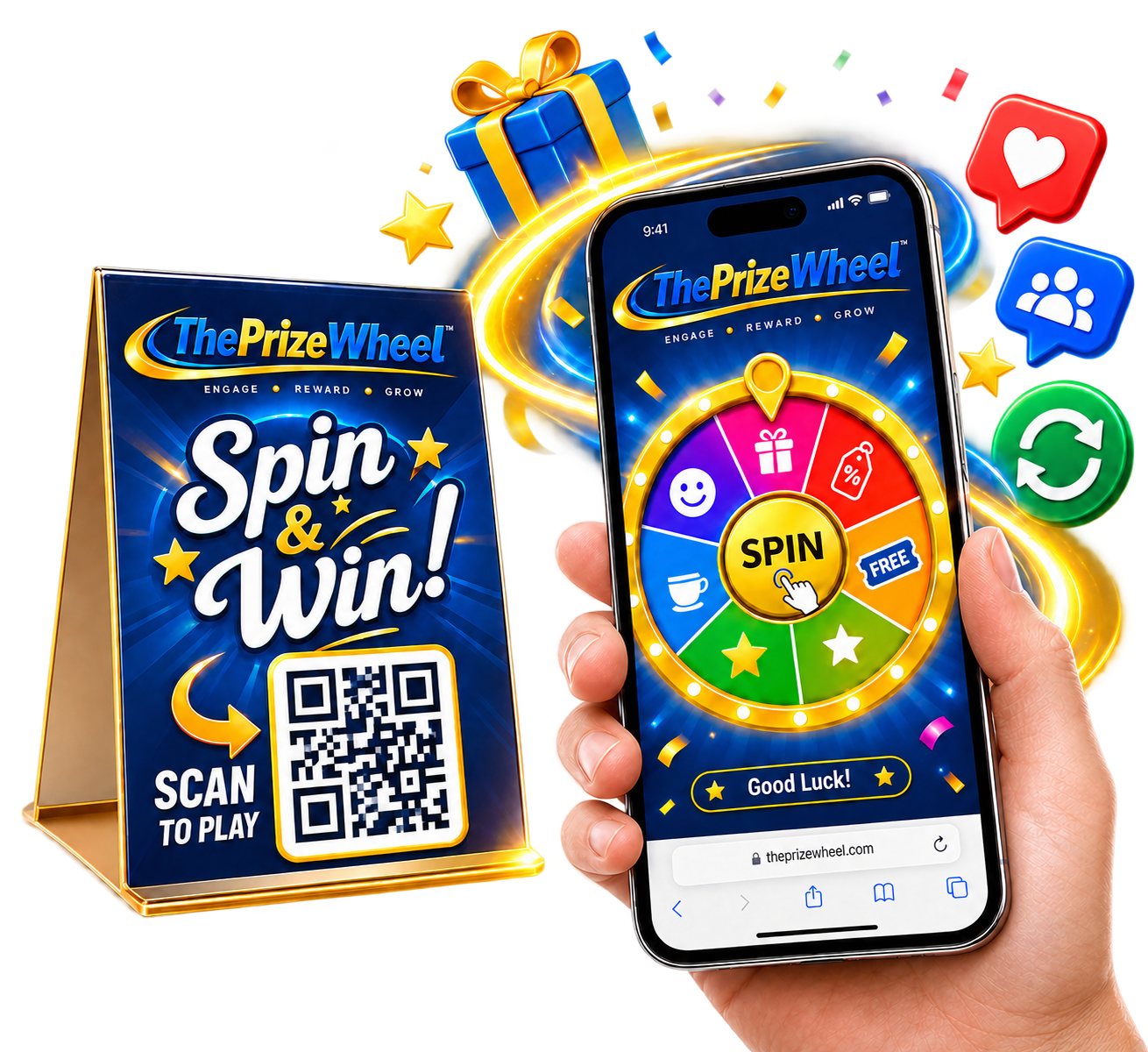 ThePrizeWheel™ ThePrizeWheel and QR Code